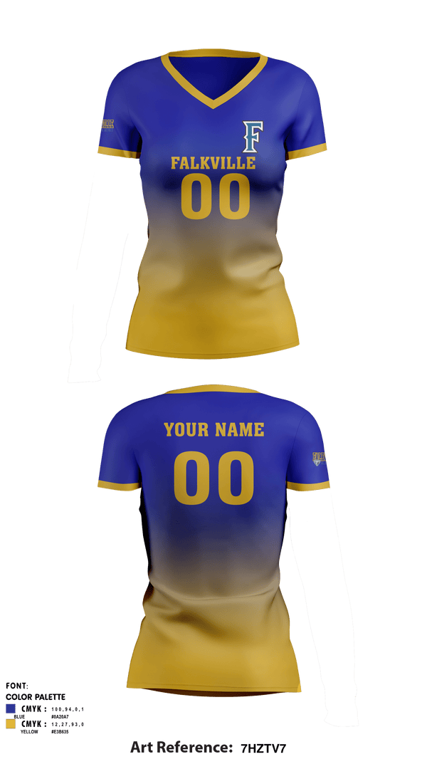 Women's Short Sleeve Vneck Shirt, Falkville High School Volleyball, Women's Volleyball, Teamtime, Team time, sublimation, custom sports apparel, team uniforms, spirit wear, spiritwear, sports uniforms, custom shirts, team store, custom team store, fundraiser sports, apparel fundraiser