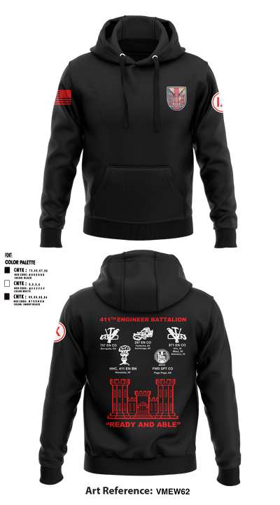 411th Engineer Battalion 54213256 Hoodie - 15