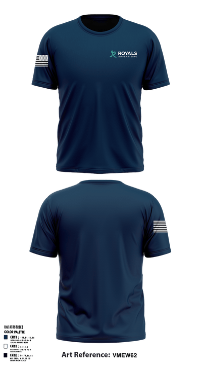 Royals Advertising 34261004 Short Sleeve Performance Shirt - 26