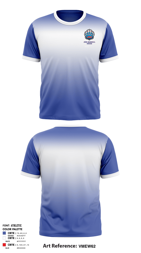 Short Sleeve Performance Shirt, John Marshall Soccer, Men's Soccer, Teamtime, Team time, sublimation, custom sports apparel, team uniforms, spirit wear, spiritwear, sports uniforms, custom shirts, team store, custom team store, fundraiser sports, apparel fundraiser