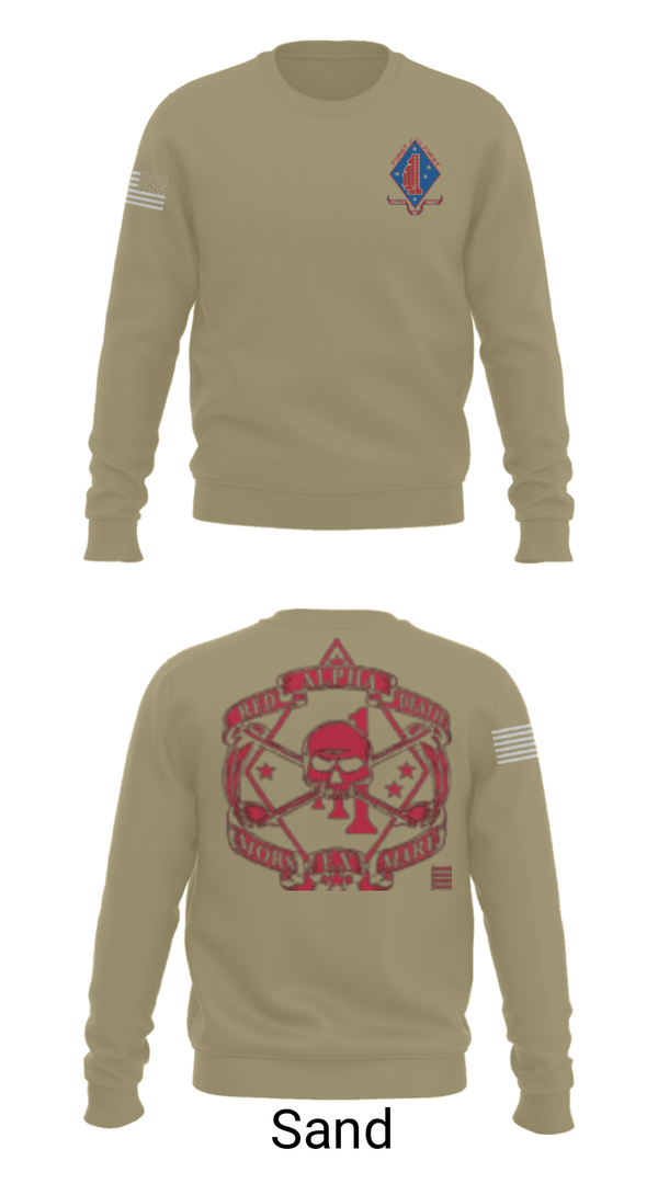 Crew Neck Sweatshirt, , Marines, Teamtime, Team time, sublimation, custom sports apparel, team uniforms, spirit wear, spiritwear, sports uniforms, custom shirts, team store, custom team store, fundraiser sports, apparel fundraiser