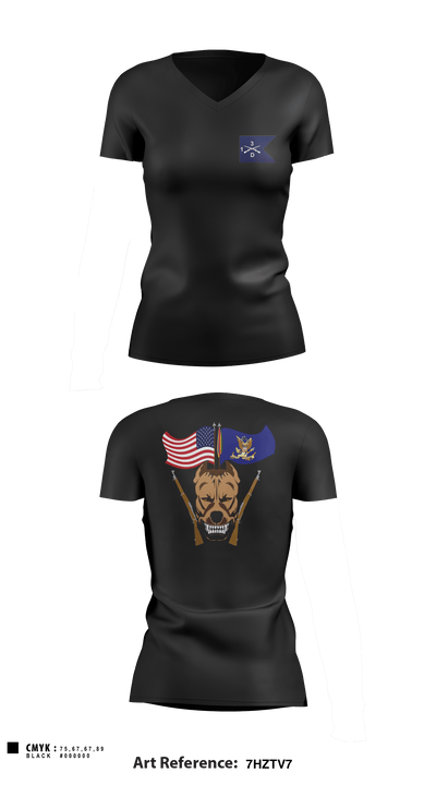 1/3 D.Co Colors 38248924 Women's Short Sleeve V-neck Shirt - 1