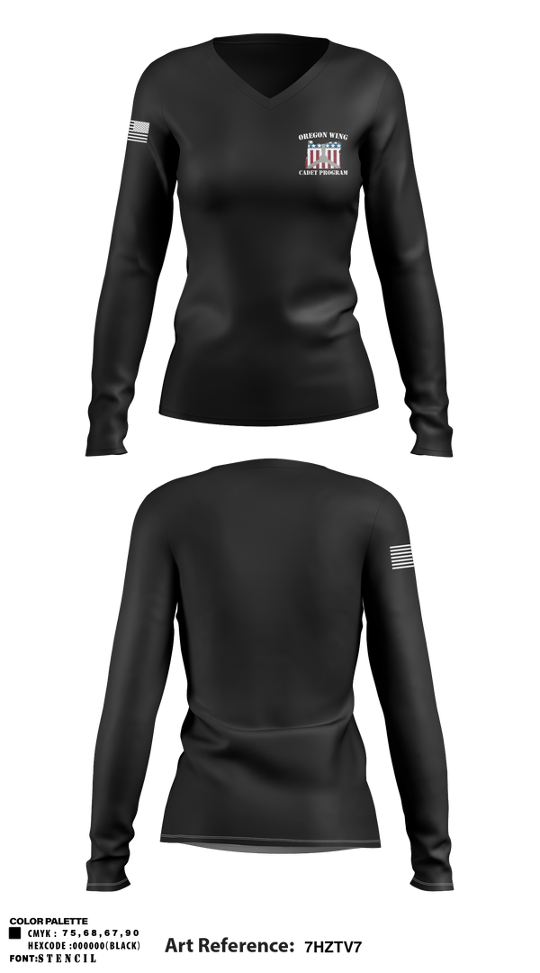 Women's Long Sleeve Vneck Shirt, , Air Force, Teamtime, Team time, sublimation, custom sports apparel, team uniforms, spirit wear, spiritwear, sports uniforms, custom shirts, team store, custom team store, fundraiser sports, apparel fundraiser