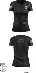 Lynn Police Department 639749293 Women's Short Sleeve V-neck Shirt - 1