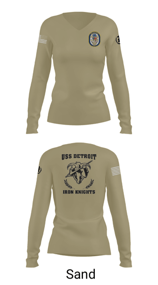 Women's Long Sleeve Vneck Shirt, , Navy, Teamtime, Team time, sublimation, custom sports apparel, team uniforms, spirit wear, spiritwear, sports uniforms, custom shirts, team store, custom team store, fundraiser sports, apparel fundraiser