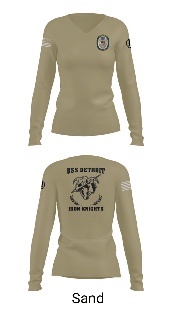 Women's Long Sleeve Vneck Shirt, , Navy, Teamtime, Team time, sublimation, custom sports apparel, team uniforms, spirit wear, spiritwear, sports uniforms, custom shirts, team store, custom team store, fundraiser sports, apparel fundraiser