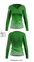 Pembroke High School Diving 5021020 Women's Long Sleeve V-neck Shirt - 1