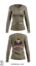 2nd PLT, B TRP, 3-71 CAV 84278801 Women's Long Sleeve V-neck Shirt - 1