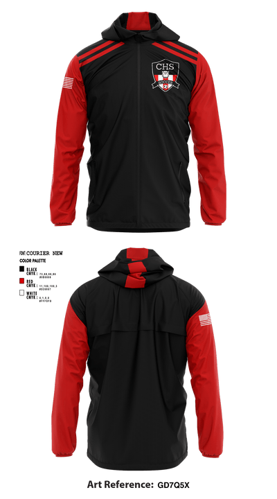 Central High School - Bulldogs 46149051 Windbreaker - 1