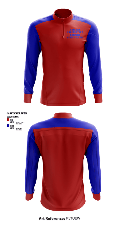 Freedom Preparatory Academy Middle School 25976672 Quarter Zip Jacket - 1