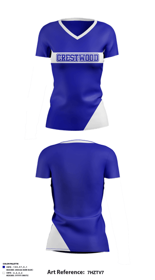 Women's Short Sleeve Vneck Shirt, Crestwood Elementary School, Spirit Store, Teamtime, Team time, sublimation, custom sports apparel, team uniforms, spirit wear, spiritwear, sports uniforms, custom shirts, team store, custom team store, fundraiser sports, apparel fundraiser