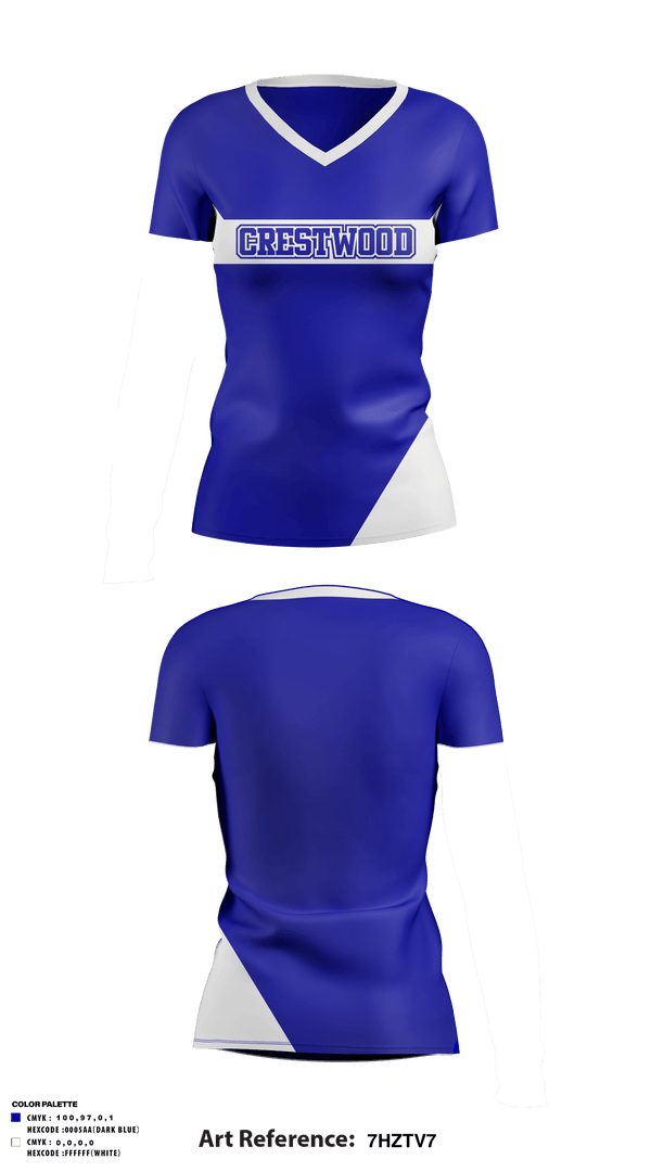 Women's Short Sleeve Vneck Shirt, Crestwood Elementary School, Spirit Store, Teamtime, Team time, sublimation, custom sports apparel, team uniforms, spirit wear, spiritwear, sports uniforms, custom shirts, team store, custom team store, fundraiser sports, apparel fundraiser