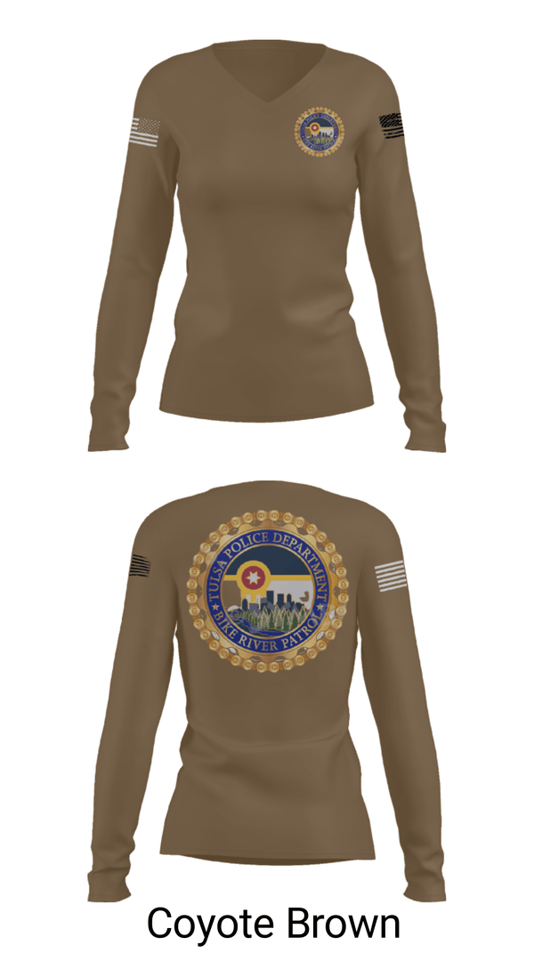 Women's Long Sleeve Vneck Shirt, , Police, Teamtime, Team time, sublimation, custom sports apparel, team uniforms, spirit wear, spiritwear, sports uniforms, custom shirts, team store, custom team store, fundraiser sports, apparel fundraiser