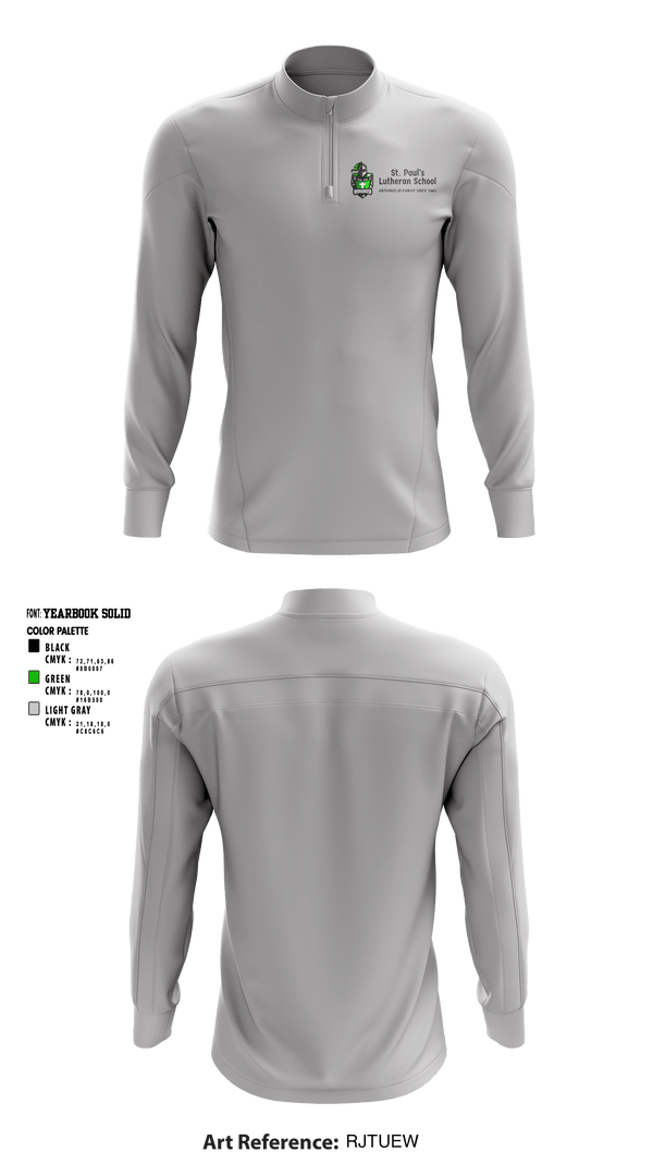 Quarter Zip Jacket, St Pauls Evangelical Lutheran School, Spirit Store, Teamtime, Team time, sublimation, custom sports apparel, team uniforms, spirit wear, spiritwear, sports uniforms, custom shirts, team store, custom team store, fundraiser sports, apparel fundraiser