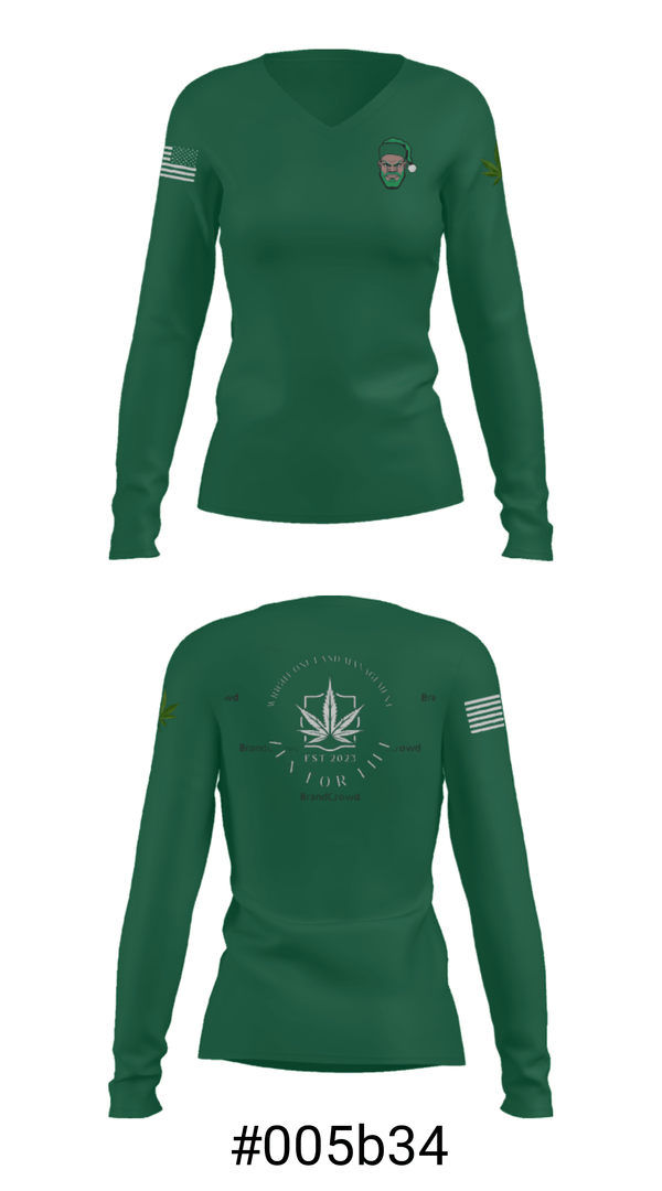 Women's Long Sleeve Vneck Shirt, Old Saint Micks, , Teamtime, Team time, sublimation, custom sports apparel, team uniforms, spirit wear, spiritwear, sports uniforms, custom shirts, team store, custom team store, fundraiser sports, apparel fundraiser