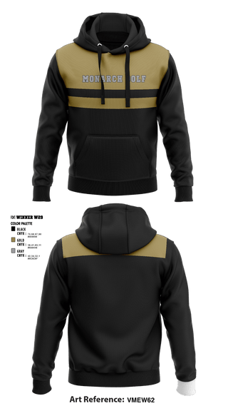 Hoodie, Monarch High School Golf, Golf, Teamtime, Team time, sublimation, custom sports apparel, team uniforms, spirit wear, spiritwear, sports uniforms, custom shirts, team store, custom team store, fundraiser sports, apparel fundraiser