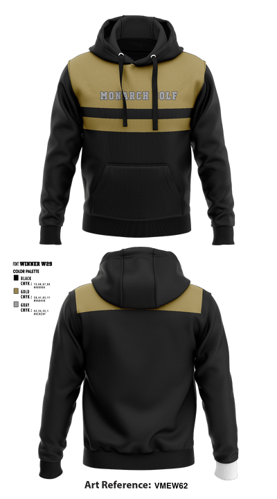 Monarch High School Golf 37810565 Hoodie - 1