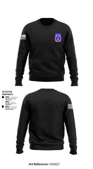 Crew Neck Sweatshirt, 10th Mountain Division, Army, Teamtime, Team time, sublimation, custom sports apparel, team uniforms, spirit wear, spiritwear, sports uniforms, custom shirts, team store, custom team store, fundraiser sports, apparel fundraiser