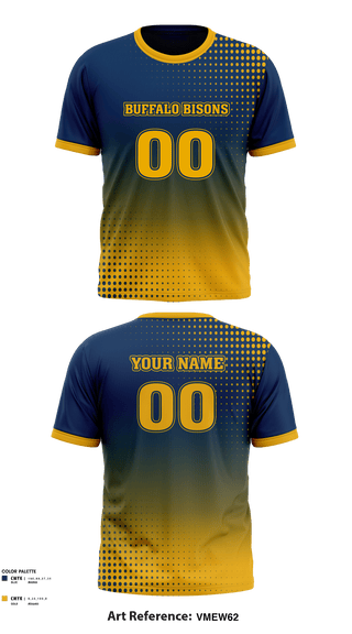 Short Sleeve Performance Shirt, Buffalo Bisons, Football, Teamtime, Team time, sublimation, custom sports apparel, team uniforms, spirit wear, spiritwear, sports uniforms, custom shirts, team store, custom team store, fundraiser sports, apparel fundraiser
