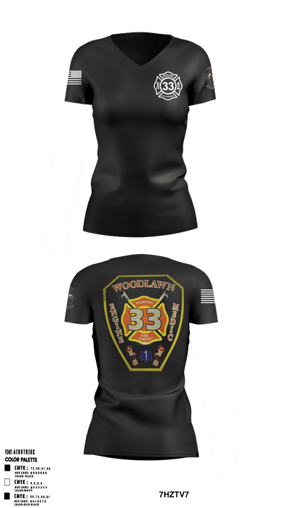 Woodlawn VFC 70543841 Women's Short Sleeve V-neck Shirt - 1