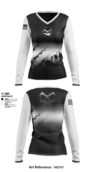 Women's Long Sleeve Vneck Shirt, SUDT GAMING, , Teamtime, Team time, sublimation, custom sports apparel, team uniforms, spirit wear, spiritwear, sports uniforms, custom shirts, team store, custom team store, fundraiser sports, apparel fundraiser