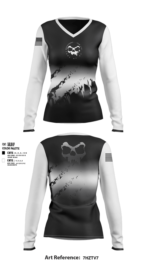 Women's Long Sleeve Vneck Shirt, SUDT GAMING, , Teamtime, Team time, sublimation, custom sports apparel, team uniforms, spirit wear, spiritwear, sports uniforms, custom shirts, team store, custom team store, fundraiser sports, apparel fundraiser