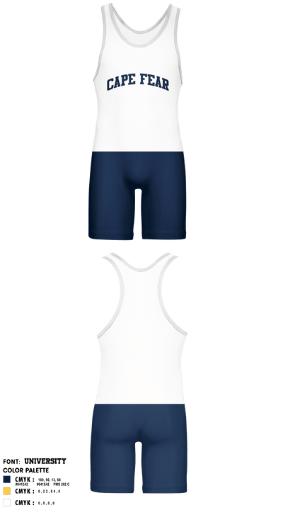 Cape Fear High School Wrestling 75219842 Wrestling Singlet - 4
