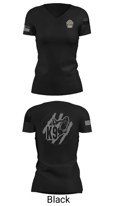 Wayne County K9 Team 22596021 Women's Short Sleeve V-neck Shirt - 20