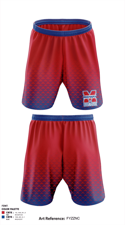 River Valley Middle School 59457550 Athletic Shorts With Pockets - 1