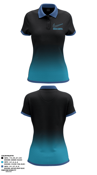 Women's Short Sleeve Performance Polo, Ninja Cartel, Tennis, Teamtime, Team time, sublimation, custom sports apparel, team uniforms, spirit wear, spiritwear, sports uniforms, custom shirts, team store, custom team store, fundraiser sports, apparel fundraiser