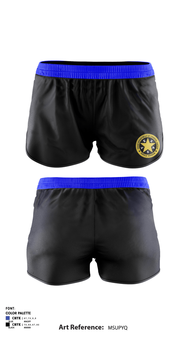 Women's Shorts, Texas Parole, , Teamtime, Team time, sublimation, custom sports apparel, team uniforms, spirit wear, spiritwear, sports uniforms, custom shirts, team store, custom team store, fundraiser sports, apparel fundraiser