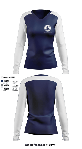 Women's Long Sleeve Vneck Shirt, Kent Island Baseball, Baseball, Teamtime, Team time, sublimation, custom sports apparel, team uniforms, spirit wear, spiritwear, sports uniforms, custom shirts, team store, custom team store, fundraiser sports, apparel fundraiser