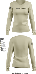 Sector Key West 74746064 Women's Long Sleeve V-neck Shirt - 5