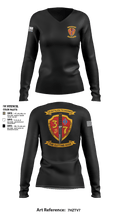 3rd Battalion 7th Marines 15959701 Women's Long Sleeve V-neck Shirt - 3