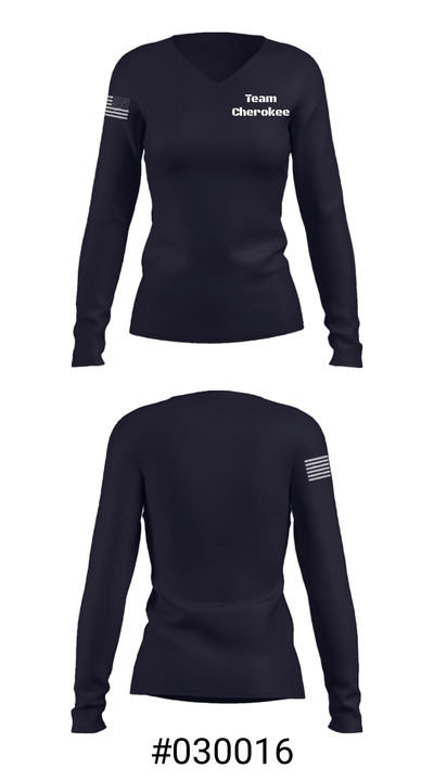 Team Cherokee 76453345 Women's Long Sleeve V-neck Shirt - 36