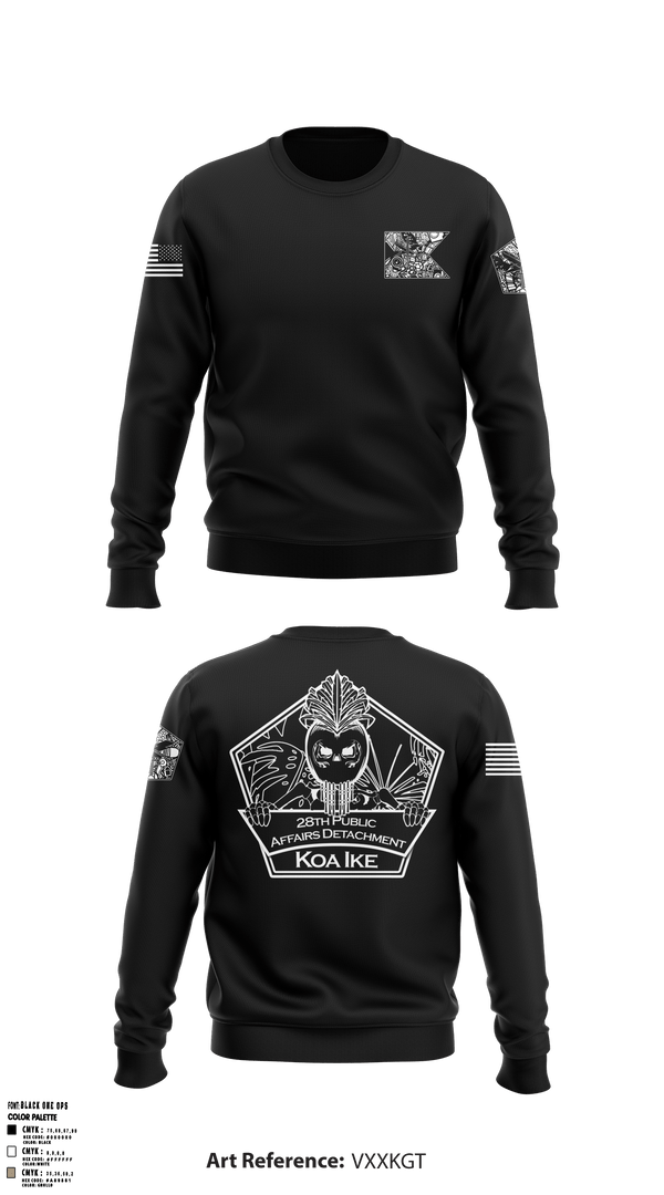 Crew Neck Sweatshirt, 28th Public Affairs Detachment, Army, Teamtime, Team time, sublimation, custom sports apparel, team uniforms, spirit wear, spiritwear, sports uniforms, custom shirts, team store, custom team store, fundraiser sports, apparel fundraiser
