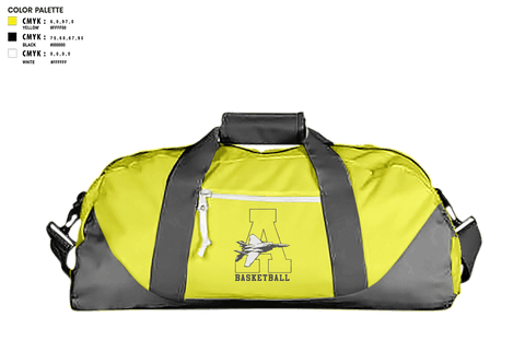 Duffle Bag, Airport High School Basketball, Men's Basketball, Teamtime, Team time, sublimation, custom sports apparel, team uniforms, spirit wear, spiritwear, sports uniforms, custom shirts, team store, custom team store, fundraiser sports, apparel fundraiser