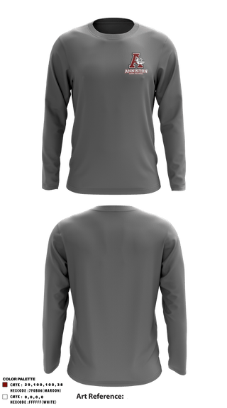 Long Sleeve Performance Shirt, Anniston High School, Spirit Store, Teamtime, Team time, sublimation, custom sports apparel, team uniforms, spirit wear, spiritwear, sports uniforms, custom shirts, team store, custom team store, fundraiser sports, apparel fundraiser