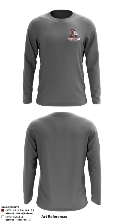 Anniston High School 96960836 Long Sleeve Performance Shirt - 4