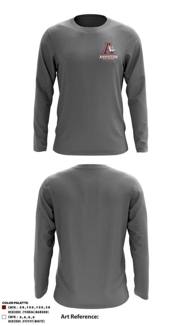 Long Sleeve Performance Shirt, Anniston High School, Spirit Store, Teamtime, Team time, sublimation, custom sports apparel, team uniforms, spirit wear, spiritwear, sports uniforms, custom shirts, team store, custom team store, fundraiser sports, apparel fundraiser