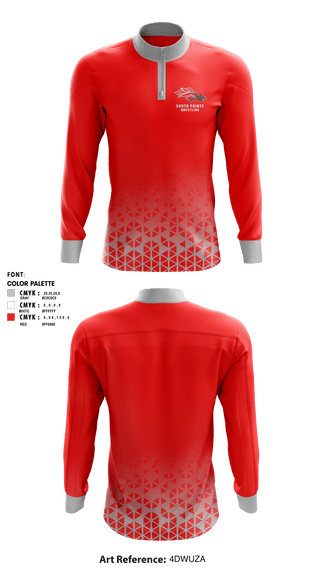 Quarter Zip Jacket, South Pointe High School Wrestling, Wrestling, Teamtime, Team time, sublimation, custom sports apparel, team uniforms, spirit wear, spiritwear, sports uniforms, custom shirts, team store, custom team store, fundraiser sports, apparel fundraiser