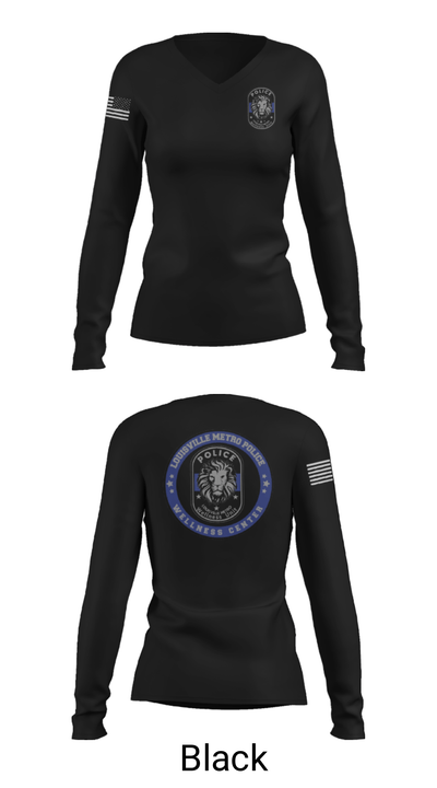 LMPD WELLNESS UNIT 57216807 Women's Long Sleeve V-neck Shirt - 23