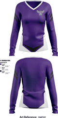 Seymour High School Gymnastics 81497358 Women's Long Sleeve V-neck Shirt - 1
