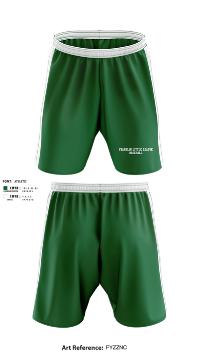 Franklin Little League Baseball 87515157 Athletic Shorts With Pockets - 1