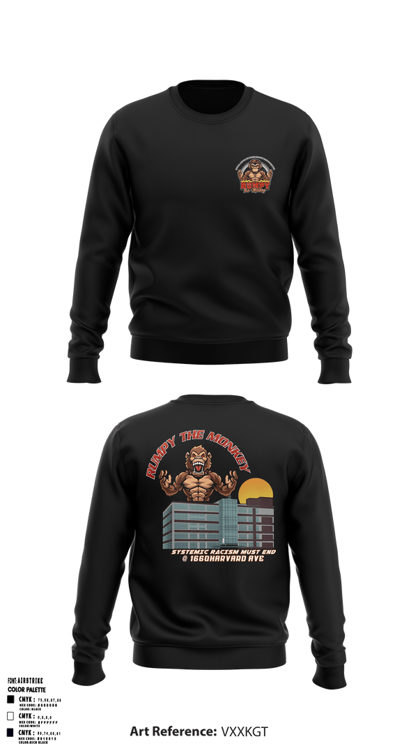Crew Neck Sweatshirt, Rumpythemonkey, , Teamtime, Team time, sublimation, custom sports apparel, team uniforms, spirit wear, spiritwear, sports uniforms, custom shirts, team store, custom team store, fundraiser sports, apparel fundraiser