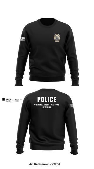 Crew Neck Sweatshirt, POLICE CRIMINAL INVESTIGATIONS DIVISION, , Teamtime, Team time, sublimation, custom sports apparel, team uniforms, spirit wear, spiritwear, sports uniforms, custom shirts, team store, custom team store, fundraiser sports, apparel fundraiser