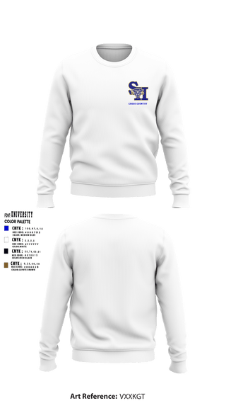 Crew Neck Sweatshirt, Sweet Home High School Cross Country, Cross Country, Teamtime, Team time, sublimation, custom sports apparel, team uniforms, spirit wear, spiritwear, sports uniforms, custom shirts, team store, custom team store, fundraiser sports, apparel fundraiser