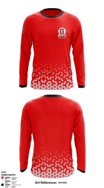 Glenwood High School Wrestling 84372950 Long Sleeve Rash Guard Shirt - 1