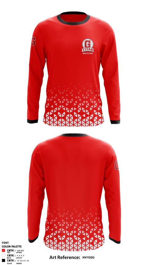 Long Sleeve Rash Guard Shirt, Glenwood High School Wrestling, Wrestling, Teamtime, Team time, sublimation, custom sports apparel, team uniforms, spirit wear, spiritwear, sports uniforms, custom shirts, team store, custom team store, fundraiser sports, apparel fundraiser