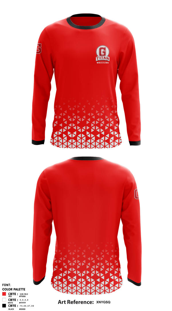 Long Sleeve Rash Guard Shirt, Glenwood High School Wrestling, Wrestling, Teamtime, Team time, sublimation, custom sports apparel, team uniforms, spirit wear, spiritwear, sports uniforms, custom shirts, team store, custom team store, fundraiser sports, apparel fundraiser